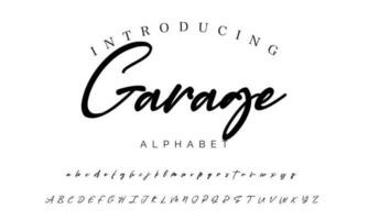 firma font calligrafia logotipo copione spazzola font genere font lettering manoscritto vettore