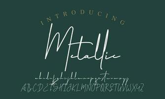 firma font calligrafia logotipo copione spazzola font genere font lettering manoscritto vettore