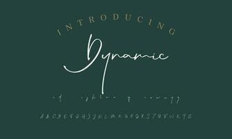 firma font calligrafia logotipo copione spazzola font genere font lettering manoscritto vettore