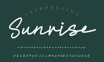 firma font calligrafia logotipo copione spazzola font genere font lettering manoscritto vettore