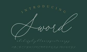 firma font calligrafia logotipo copione spazzola font genere font lettering manoscritto vettore