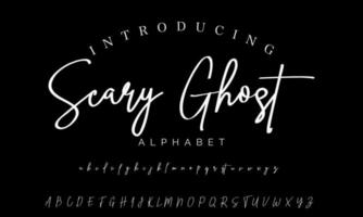 firma font calligrafia logotipo copione spazzola font genere font lettering manoscritto vettore