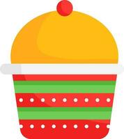 illustrazione di Cupcake o muffin icona nel piatto stile. vettore