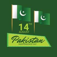illustrazione vettoriale di uno sfondo per il giorno dell'indipendenza del pakistan