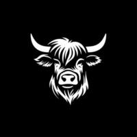 montanaro mucca, minimalista e semplice silhouette - vettore illustrazione