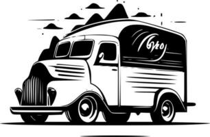 Vintage ▾ camion - alto qualità vettore logo - vettore illustrazione ideale per maglietta grafico