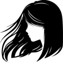 capelli, minimalista e semplice silhouette - vettore illustrazione