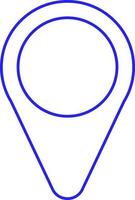 blu ictus carta geografica perno icona o simbolo. vettore