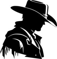 cowboy, minimalista e semplice silhouette - vettore illustrazione