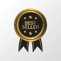 illustrazione del distintivo del miglior venditore vettore