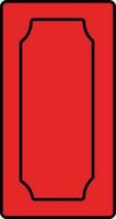 piatto illustrazione di rosso i soldi icona o simbolo vettore