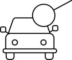 ricerca auto o auto icona nel nero schema. vettore
