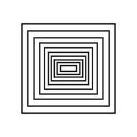 nero e bianca illusione scatola vettore