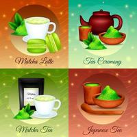 matcha concetto realistico illustrazione vettoriale