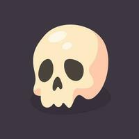 morto uomo cranio cartone animato Halloween notte orrore vettore
