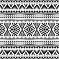 geometrico senza soluzione di continuità etnico modello. azteco tribale moderno astratto vettore illustrazione. nero e bianca colori. design per tessile, tessuto, vestiario, tenda, tappeto, ornamento, sfondo, sfondo, carta.
