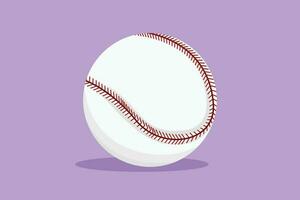 personaggio piatto disegno pelle baseball palla logotipo, etichetta, simbolo. americano tradizionale squadra gli sport gioco. baseball attrezzatura per nazionale torneo concorrenza. cartone animato design vettore illustrazione