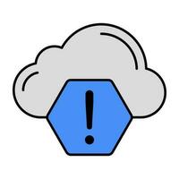 un icona design di nube errore vettore