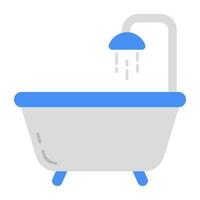 design vettoriale alla moda della vasca da bagno