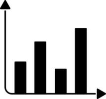 illustrazione di bar grafico icona nel nero colore. vettore