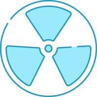 blu e bianca nucleare cerchio icona. vettore