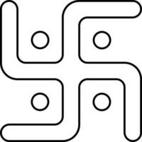 nero schema svastica simbolo o icona. vettore