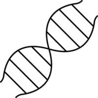 nero linea arte dna icona o simbolo. vettore