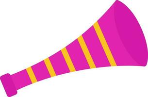 rosa e giallo vuvuzela icona nel piatto stile. vettore