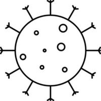 nero lineare stile virus icona o simbolo. vettore