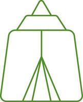 Ashura icona o simbolo nel verde linea arte. vettore