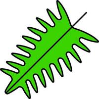 piatto illustrazione di verde perno quercia icona. vettore