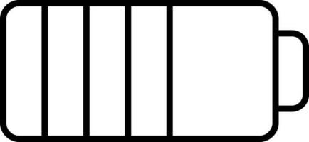 nero schema illustrazione di batteria icona. vettore