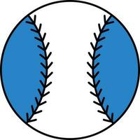 piatto stile baseball icona nel blu e bianca colore. vettore