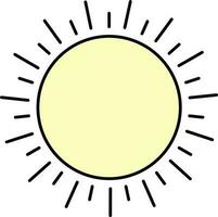 piatto illustrazione di sole icona o simbolo. vettore