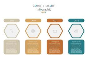 modello di infografica in 4 passaggi modello per la presentazione del diagramma grafico e il grafico vettore