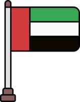 illustrazione di Emirati Arabi Uniti bandiera icona nel piatto stile. vettore