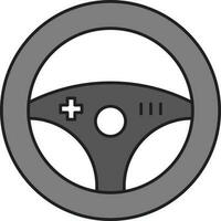 elettronico timone ruota icona nel grigio colore. vettore