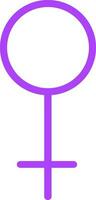 isolato femmina Genere simbolo o icona. vettore