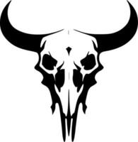 mucca cranio, nero e bianca vettore illustrazione