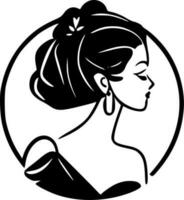 sposa, minimalista e semplice silhouette - vettore illustrazione