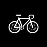 bicicletta - nero e bianca isolato icona - vettore illustrazione