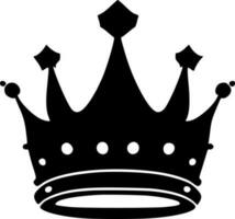 corona - nero e bianca isolato icona - vettore illustrazione