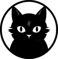 nero gatto - minimalista e piatto logo - vettore illustrazione