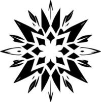 fiocco di neve, nero e bianca vettore illustrazione