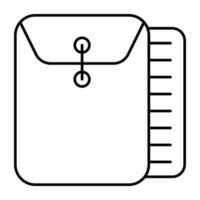 un' unico design icona di documento Busta vettore