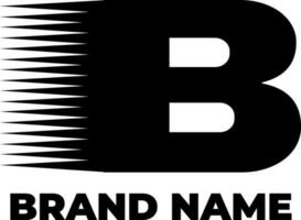 B iniziale in movimento logo design vettore