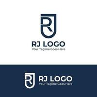 rj iniziale lettera logo vettore disegno, rj logotipo, monogramma logo