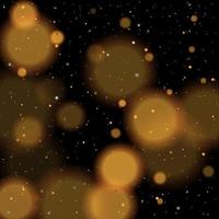 bokeh oro lucido scintillante stelle dorate e d'argento vettore