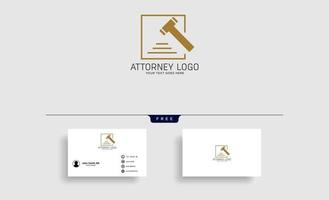 vettore dell'illustrazione del modello di progettazione della linea di logo dell'avvocato elegante