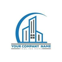 vero proprietà, proprietà e costruzione logo design per attività commerciale aziendale cartello. vettore